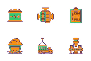 Proceso industrial Icon Pack