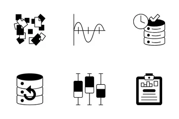 Processamento de dados Pacote de Ícones