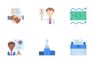 Processo de negócio Icon Pack