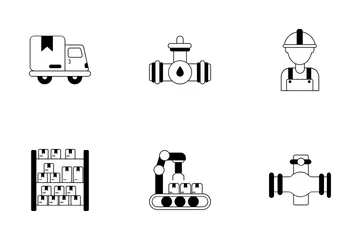 Processus industriel Pack d'Icônes