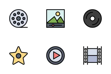 Produção de vídeo Icon Pack