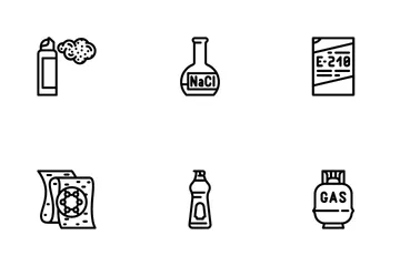 Produção da Indústria Química Pacote de Ícones