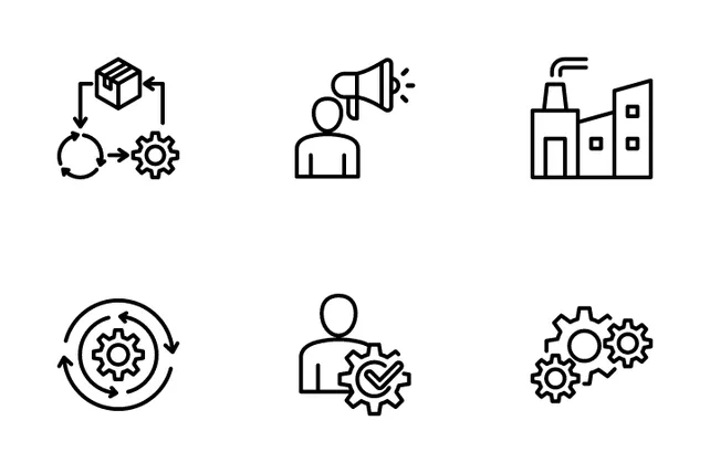 Product Lifecycle Management Icon Pack 50 Line Business Icons Svg Png Ico Available 5683