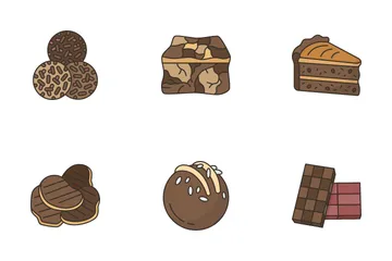 Producto de chocolate Paquete de Iconos