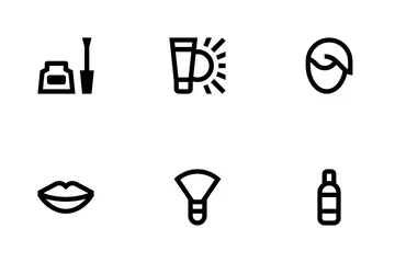 Productos cosméticos Paquete de Iconos