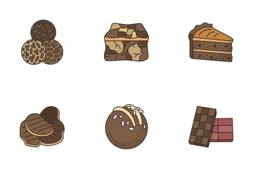 Produto de chocolate Pacote de Ícones