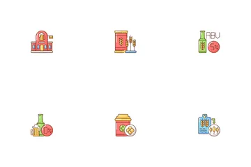 Produzione di birra Icon Pack