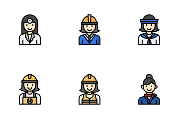 Profession Avatar Woman Icon Pack