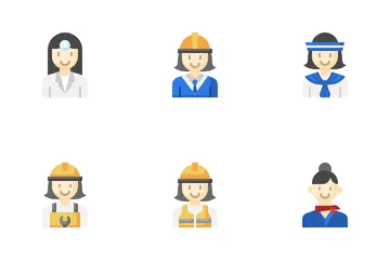 Profession Avatar Woman Icon Pack