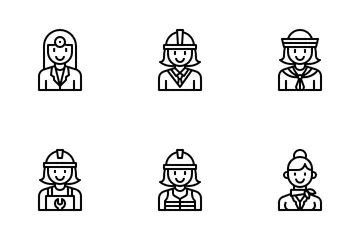 Profession Avatar Woman Icon Pack