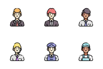 Profession masculine Icon Pack