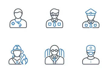 Professional  2 Color Line Icon Pack