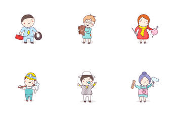 Professional Cartoon Characters Icon Pack