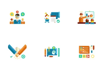 Professional Engineering Vector Flat Set Icon Pack
