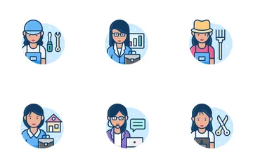 Professioni della donna Icon Pack