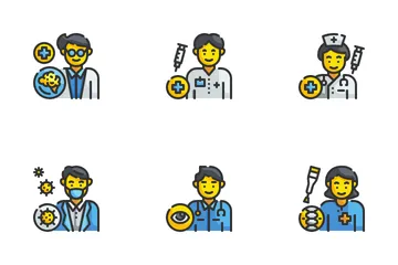 Avatars des professionnels de la santé Pack d'Icônes