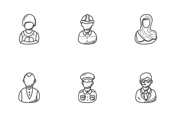 Professions Doodle Icons  Icon Pack