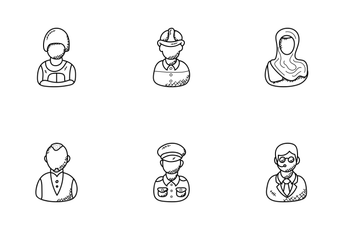 Professions Doodle Icons  Icon Pack