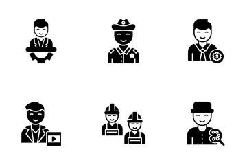 Professions Men Diversity Icon Pack