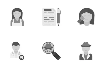 Professions Men Diversity Icon Pack