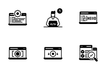 Codificación de programación Paquete de Iconos