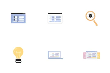 Programación y codificación de páginas web Icon Pack
