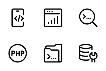 Développement Web, Programmation Vol-3 Icon Pack