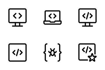 Développement Web, Programmation Vol-4 Icon Pack