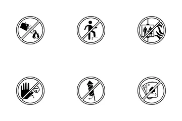 Prohibición / No / No hacer Paquete de Iconos