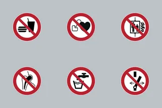 Prohibition Circular Signs