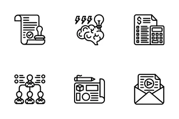 Project And Time Management Icon Pack