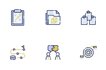 Project Management Filled Outline Icon Pack