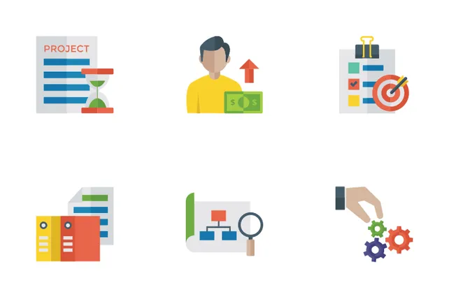 Download Project Management Flat Icons Icon Pack Available In Svg, Png 