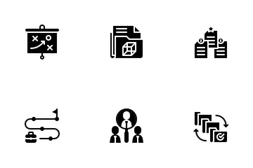 Project Management Glyph Icon Pack