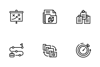 Project Management LineArt Icon Pack