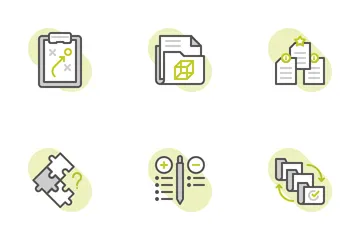 Project Management Shape Colors Icon Pack