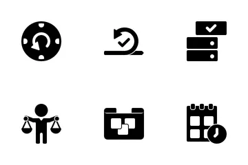 Projects Black Icon Pack