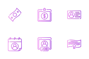 Promoción de empleo Paquete de Iconos