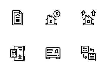 Desarrollo inmobiliario Icon Pack