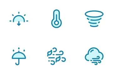 Pronóstico del tiempo Paquete de Iconos