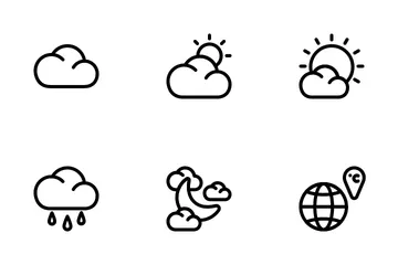 Pronóstico del tiempo Paquete de Iconos