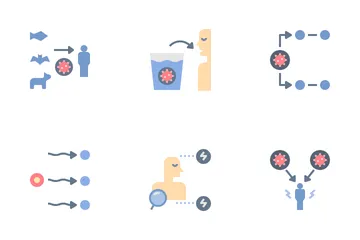 Propagation de la maladie Pack d'Icônes