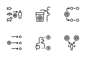 Propagation de la maladie Pack d'Icônes