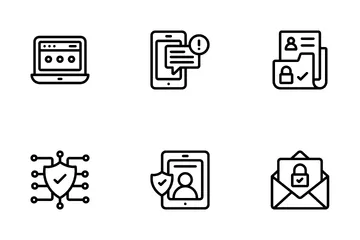 Proteção e regulamentação de dados Pacote de Ícones