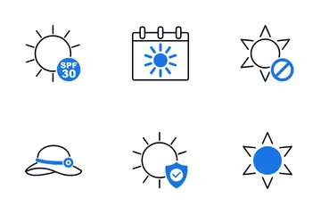 Proteção solar Pacote de Ícones