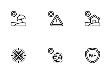 Proteção solar Pacote de Ícones