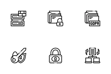 Protección de Datos Paquete de Iconos