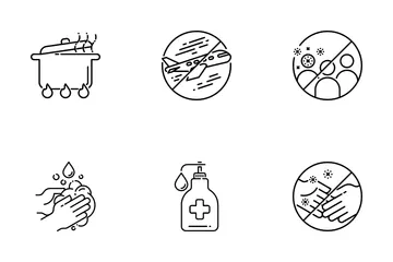 Proteções contra vírus Corona Pacote de Ícones