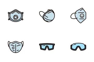 Protective Face Mask Icon Pack
