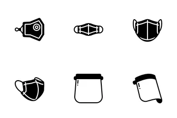 Protective Face Mask Icon Pack